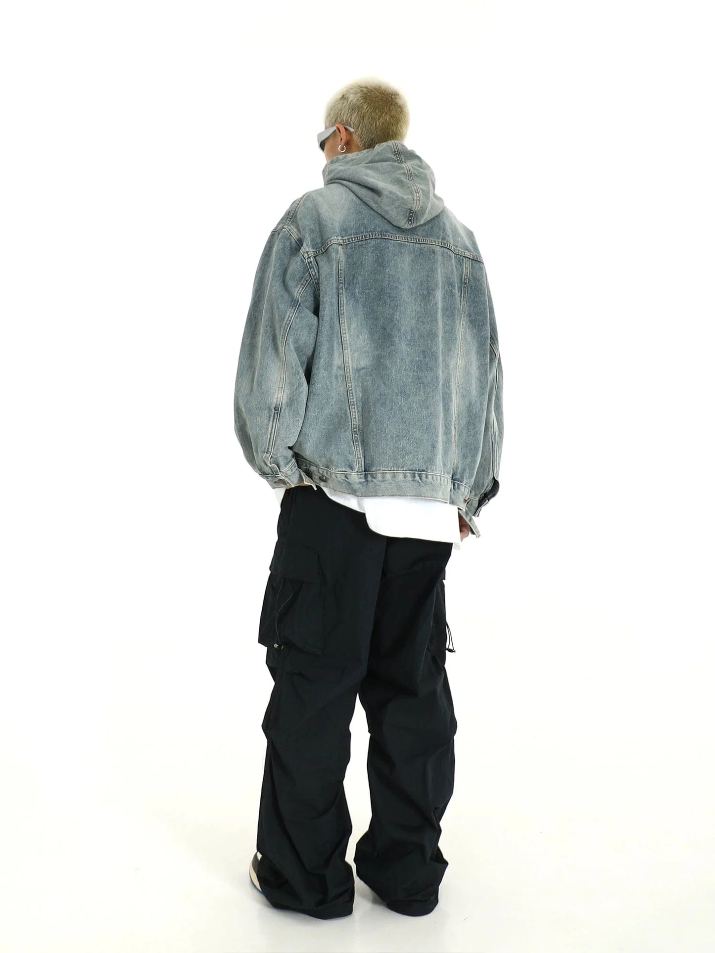 Denim Pullover Hoodie