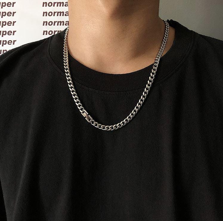 Thin Cuban Chain Necklace