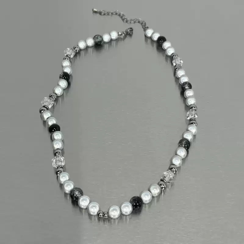 Icy Pearl and Beads Necklace