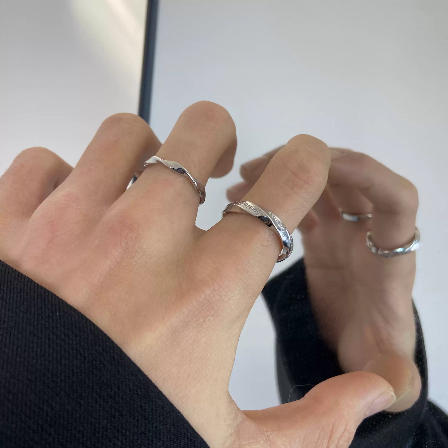 Triple Silver Stackable Rings