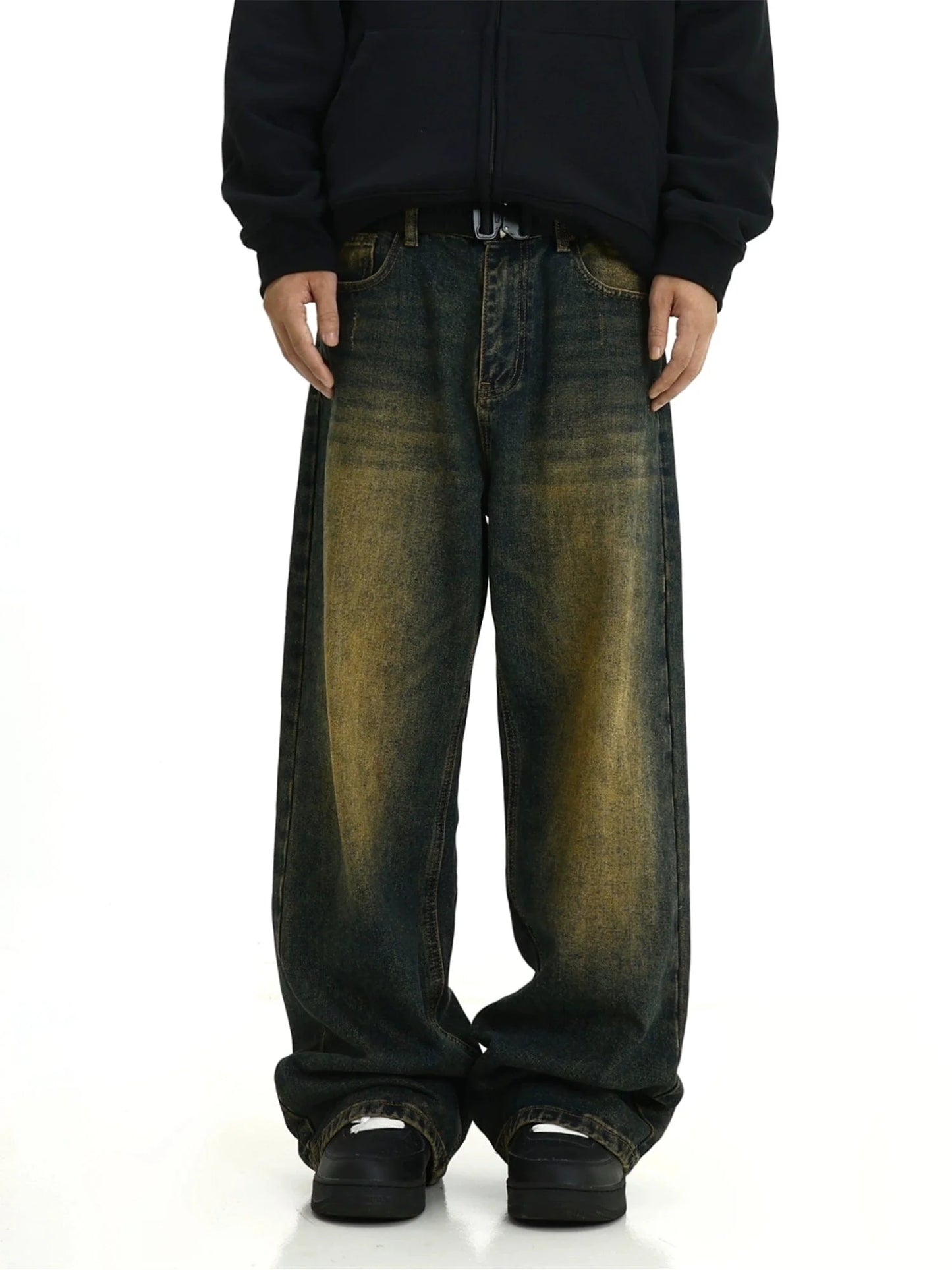 Stained Straight Leg Denim